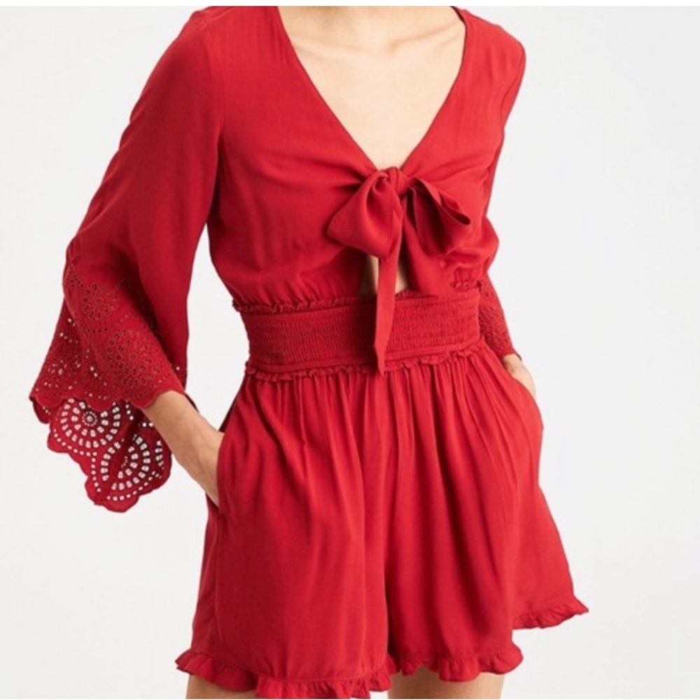 American Eagle Bell Sleeve Romper Size Small